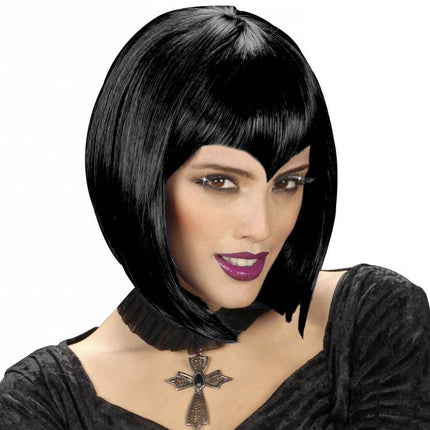 Halloweenaccessoires oogwimpers zwart sterrenstof