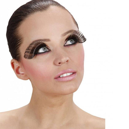 Halloweenaccessoires oogwimperszwart extra lang