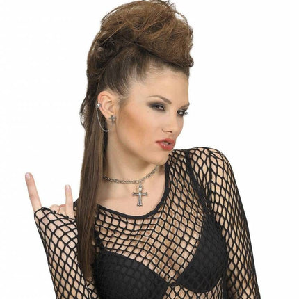 Halloweenaccessoires oorbellen kruis