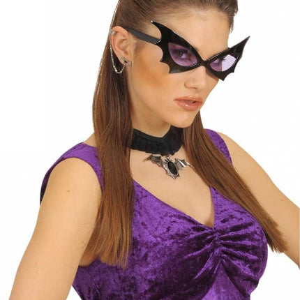 Halloweenaccessoires oorbellen zwart hart
