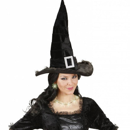 Halloweenaccessoires oorringen spin lichtgevend in donker