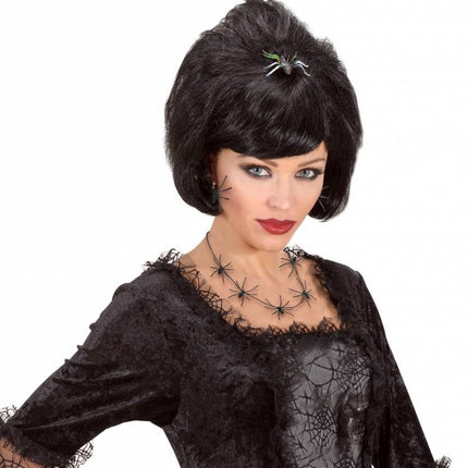 Halloweenaccessoires oorringen spin