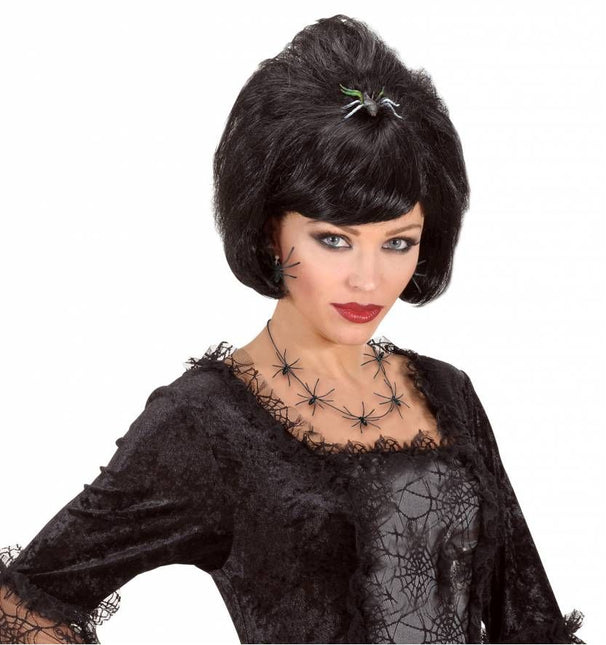 Halloweenaccessoires oorringen spin