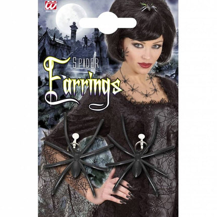 Halloweenaccessoires oorringen spin