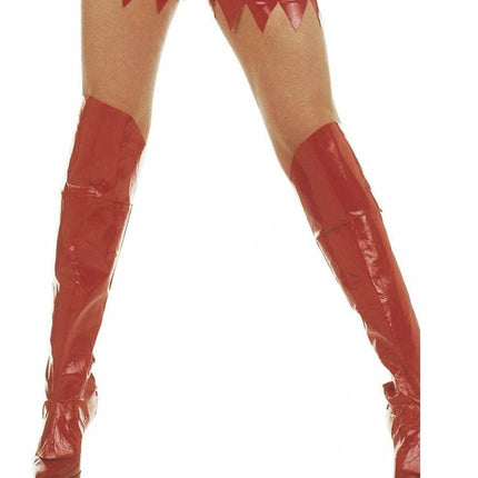 Halloweenaccessoires opzetlaarzen lakrood