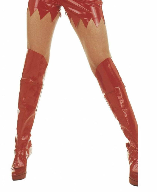 Halloweenaccessoires opzetlaarzen lakrood