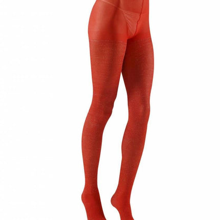 Halloweenaccessoires panty 40den glitter rood