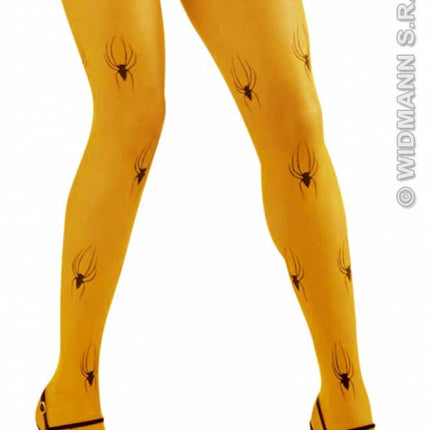 Halloweenaccessoires: Panty met spinnen in 3 kleuren
