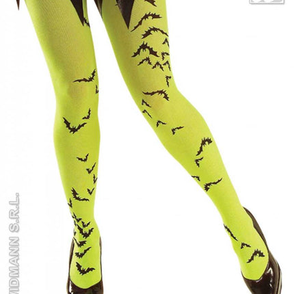 Halloweenaccessoires: Panty met vleermuizen in 3 kleuren