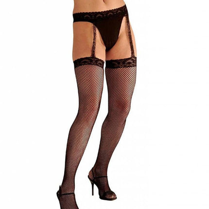 Halloweenaccessoires pantyzwart kant hoge top met kouseband