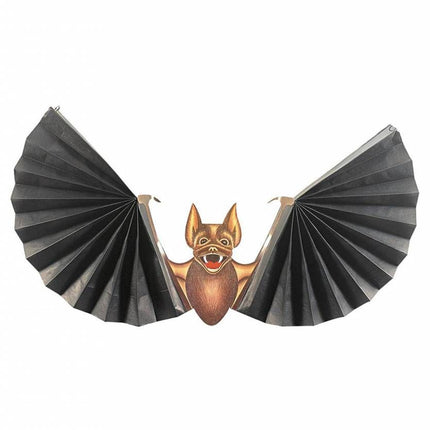 Halloweenaccessoires papierdecoratie vleermuis