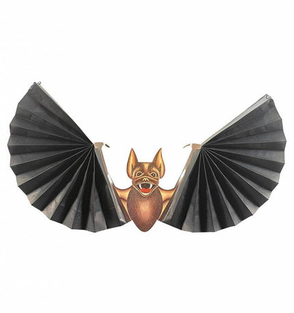 Halloweenaccessoires papierdecoratie vleermuis
