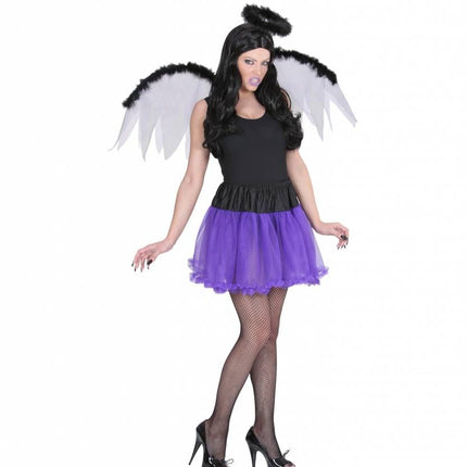 Halloweenaccessoires petticoat zwart/paars