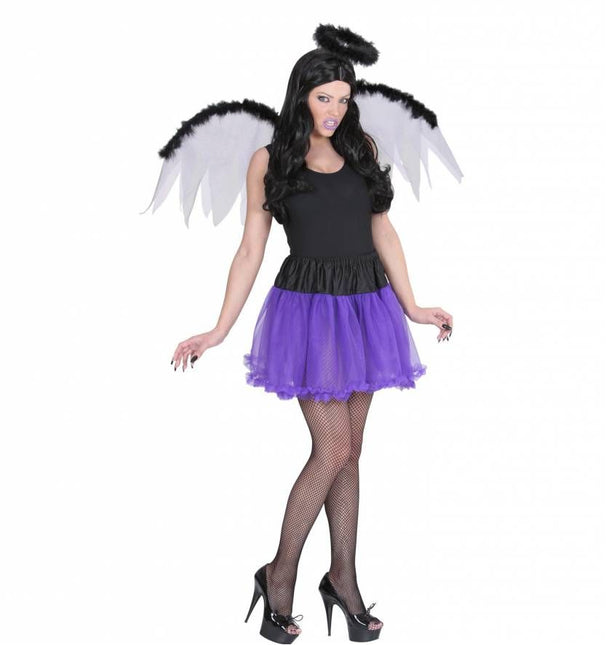 Halloweenaccessoires petticoat zwart/paars