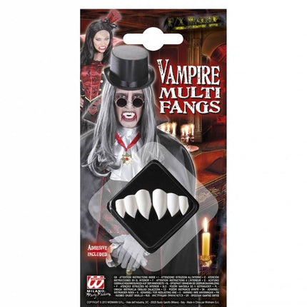Halloweenaccessoires pk 12 vampire fangs kit