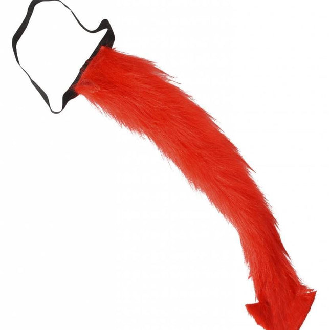 Halloweenaccessoires pluche rode duivelstaart