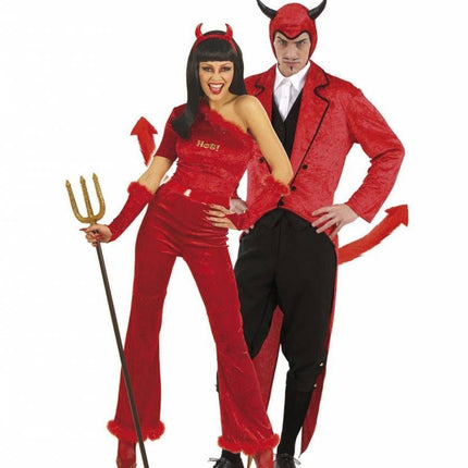 Halloweenaccessoires pluche rode duivelstaart