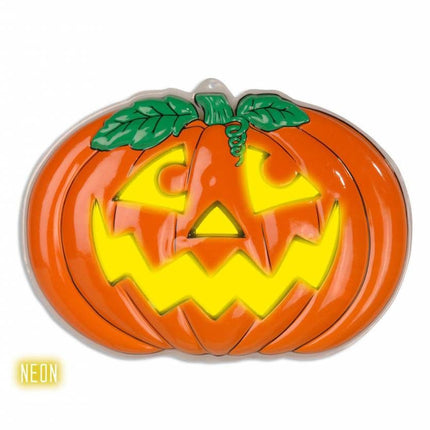 Halloweenaccessoires pompoen decoratie 3d neon 56x41 cm