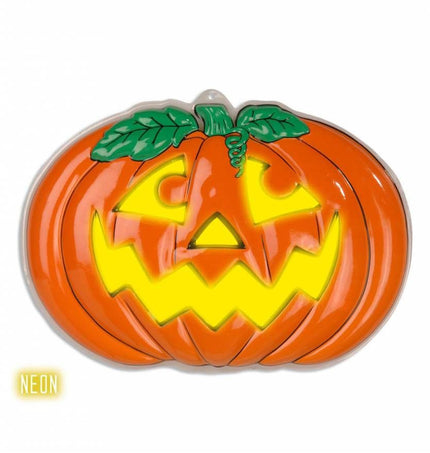 Halloweenaccessoires pompoen decoratie 3d neon 56x41 cm