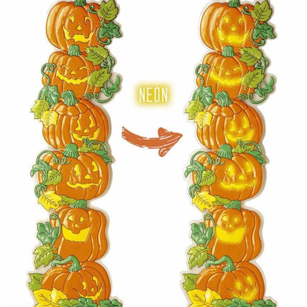 Halloweenaccessoires pompoen verticale decoratie 41x132cm