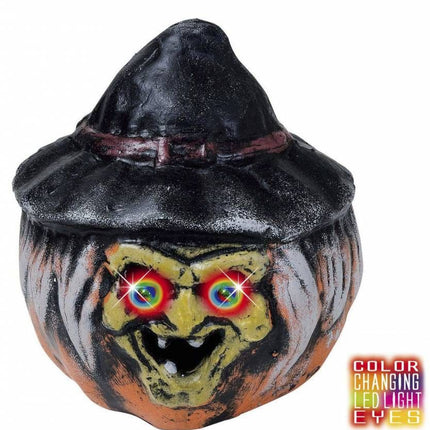 Halloweenaccessoires pompoenheksenogen met licht