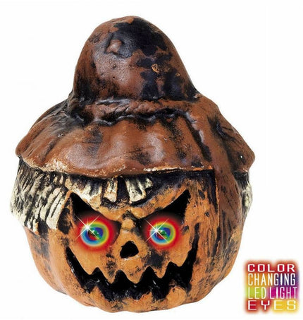 Halloweenaccessoires pompoenvogelverschrikker met licht