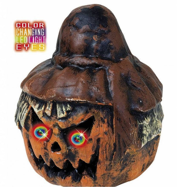 Halloweenaccessoires pompoenvogelverschrikker met licht