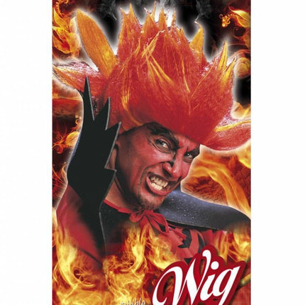 Halloweenaccessoires: Pruik Diablo Flame