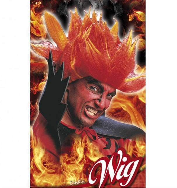 Halloweenaccessoires: Pruik Diablo Flame