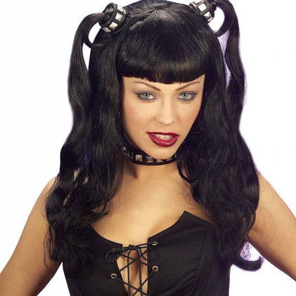 Halloweenaccessoires: Pruik Dominatrixia