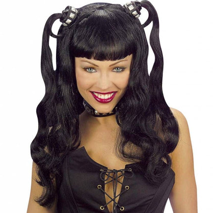 Halloweenaccessoires: Pruik Dominatrixia