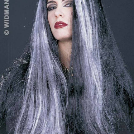 Halloweenaccessoires pruik Mortisia