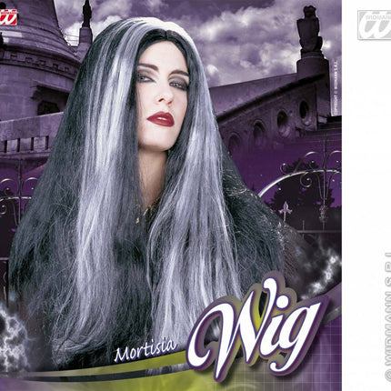 Halloweenaccessoires pruik Mortisia