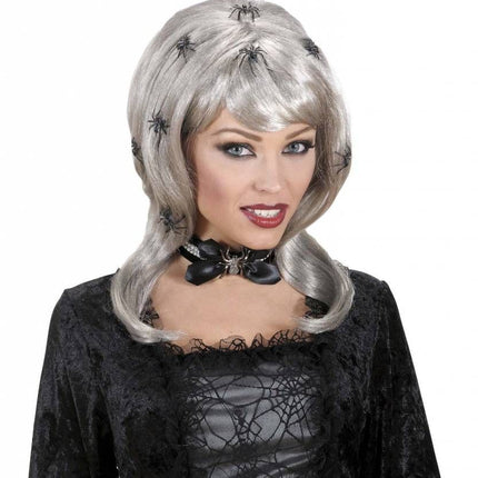 Halloweenaccessoires: Pruik Spiderlady