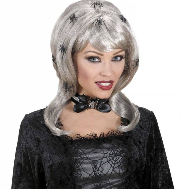 Halloweenaccessoires: Pruik Spiderlady