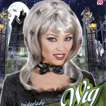 Halloweenaccessoires: Pruik Spiderlady