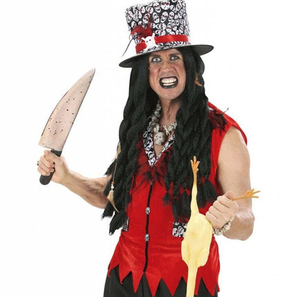 Halloweenaccessoires: Pruik Voodoo