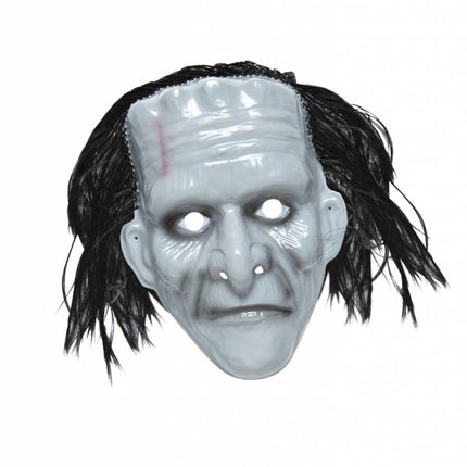 Halloweenaccessoires pvc monster masker met haar