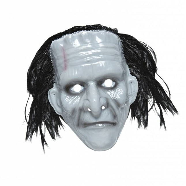 Halloweenaccessoires pvc monster masker met haar