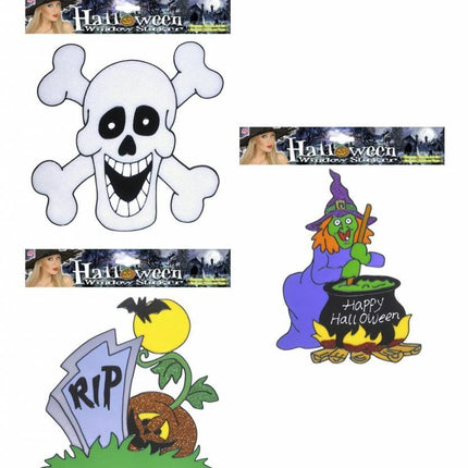 Halloweenaccessoires: Raamstickers 25 cm