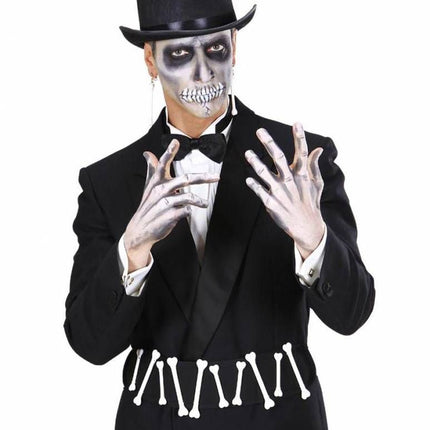 Halloweenaccessoires riem met botten