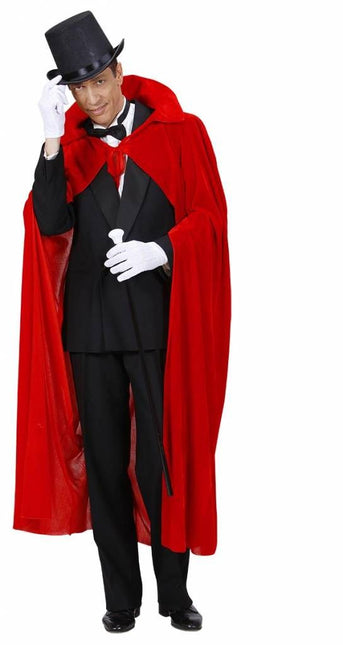 Halloweenaccessoires rode cape fluweel 145cm