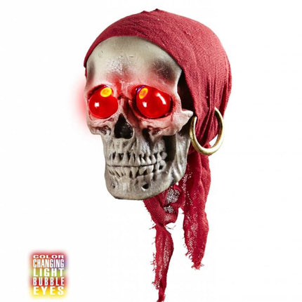 Halloweenaccessoires: Schedel met licht 40 cm