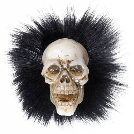 Halloweenaccessoires: Schedelbroche met veren