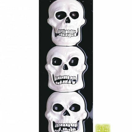 Halloweenaccessoires schedeldecoratie 3dvertikaal 20x50cm