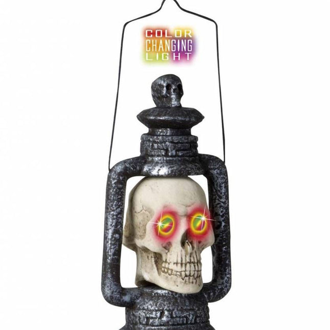 Halloweenaccessoires: Schedellantaarn met licht 35 cm