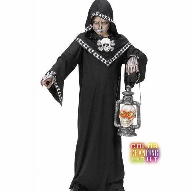 Halloweenaccessoires: Schedellantaarn met licht 35 cm