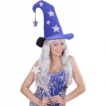Halloweenaccessoires set oogwimpers zilver met 10 glitternagels