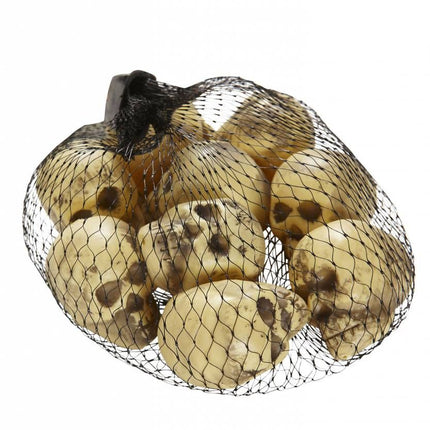 Halloweenaccessoires set van 9 schedels in een zak