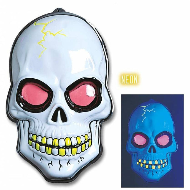 Halloweenaccessoires skelet fluoriserend56x38cm